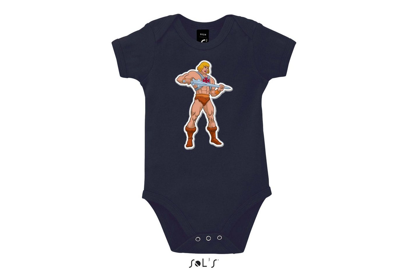 Blondie & Brownie Strampler Kinder Baby He-Man MotU Masters of The Universe mit Druckknopf von Blondie & Brownie