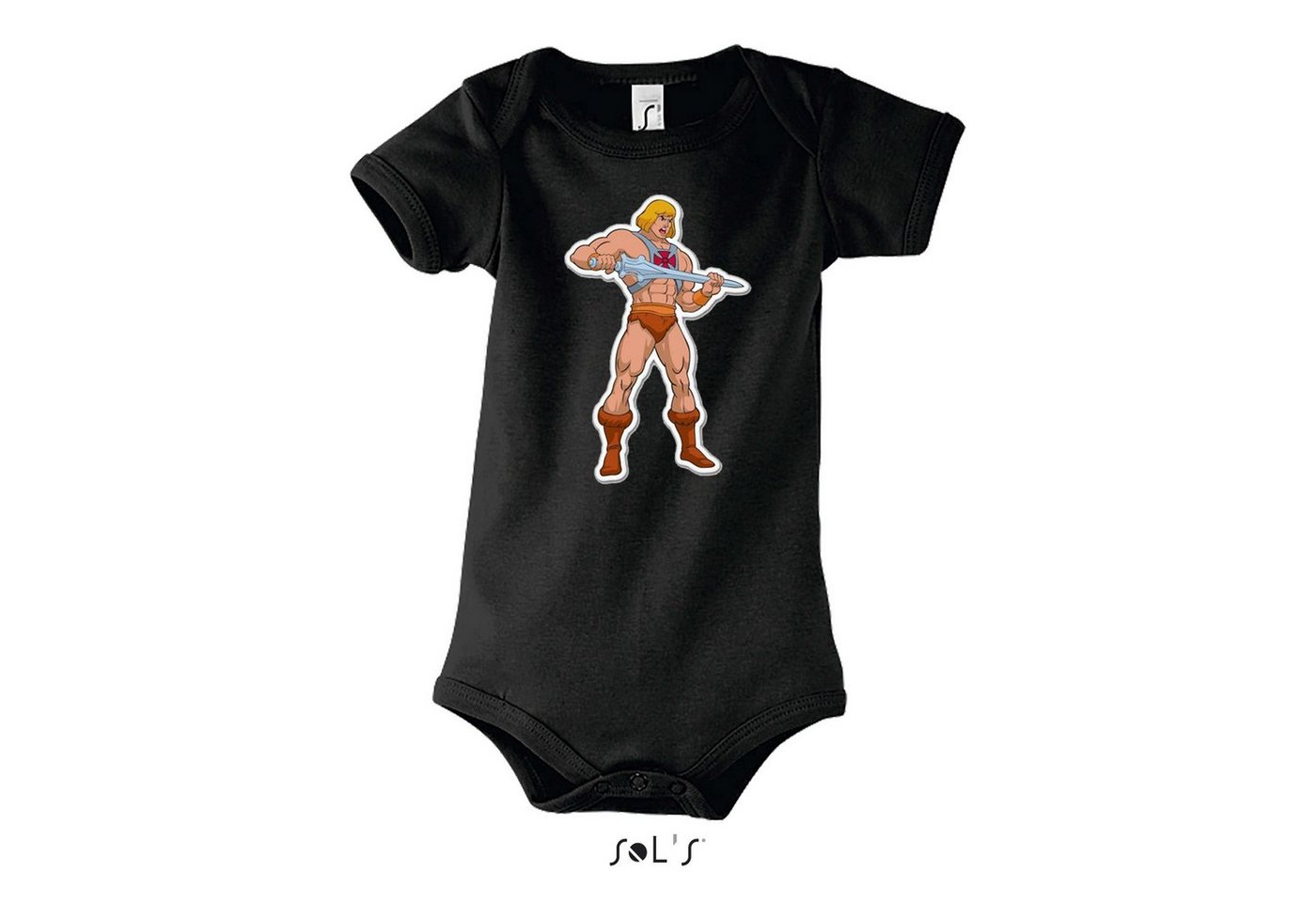 Blondie & Brownie Strampler Kinder Baby He-Man MotU Masters of The Universe mit Druckknopf von Blondie & Brownie