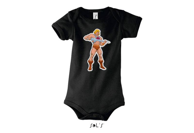 Blondie & Brownie Strampler Kinder Baby He-Man MotU Masters of The Universe mit Druckknopf von Blondie & Brownie