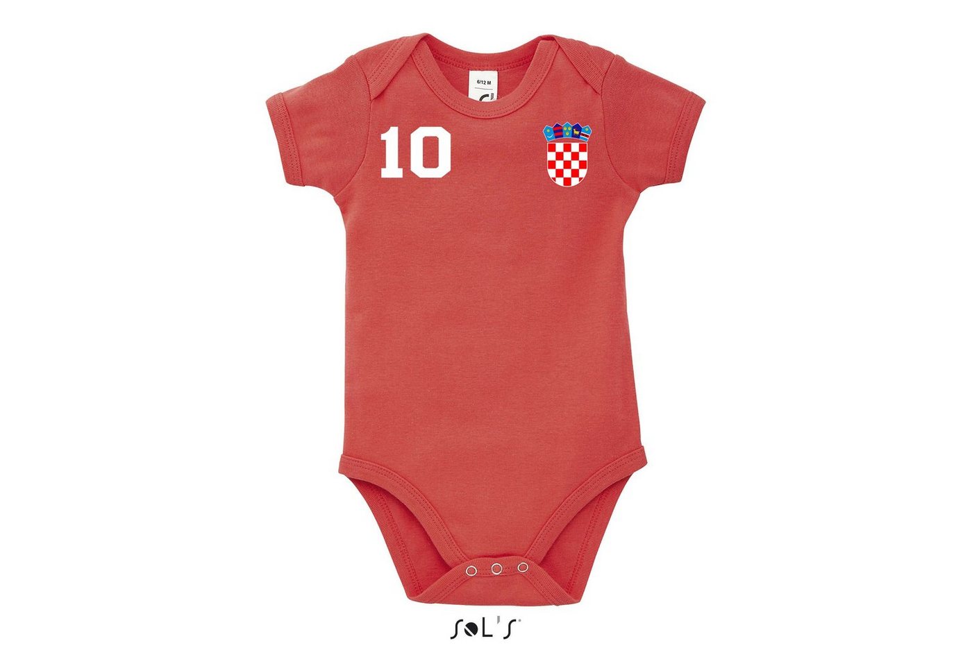 Blondie & Brownie Strampler Kinder Baby Kroatien Hrvatska Sport Trikot Fußball Weltmeister WM EM von Blondie & Brownie