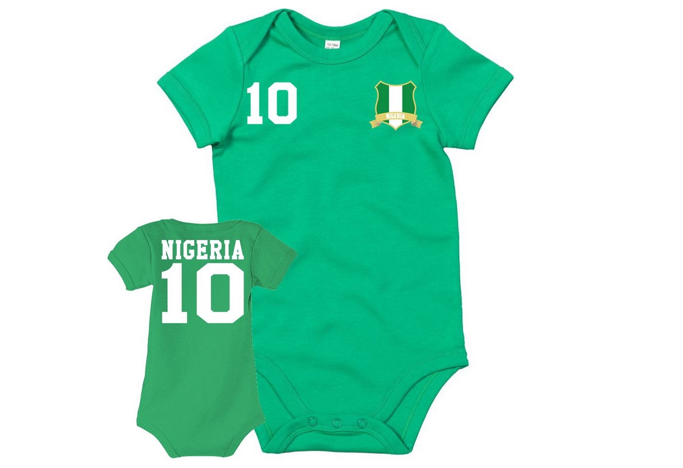 Blondie & Brownie Strampler Kinder Baby Nigeria Sport Trikot Fußball Meister WM Afrika Cup von Blondie & Brownie