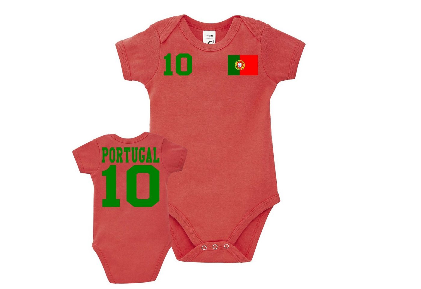 Blondie & Brownie Strampler Kinder Baby Portugal Sport Trikot Fußball Weltmeister WM Europa EM von Blondie & Brownie