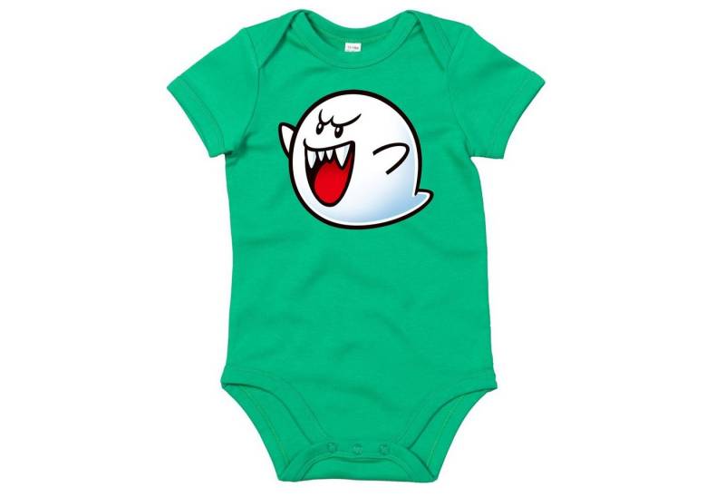 Blondie & Brownie Strampler Kinder Baby Super Mario Boo Gespenst Geist Retro Konsole von Blondie & Brownie