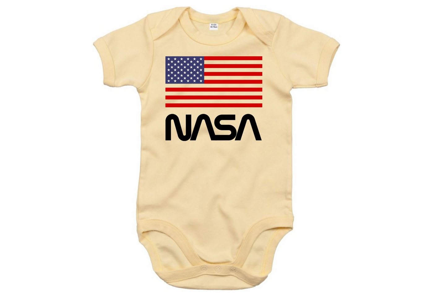 Blondie & Brownie Strampler Kinder Usa Nasa Logo Baby mit Druckknopf von Blondie & Brownie