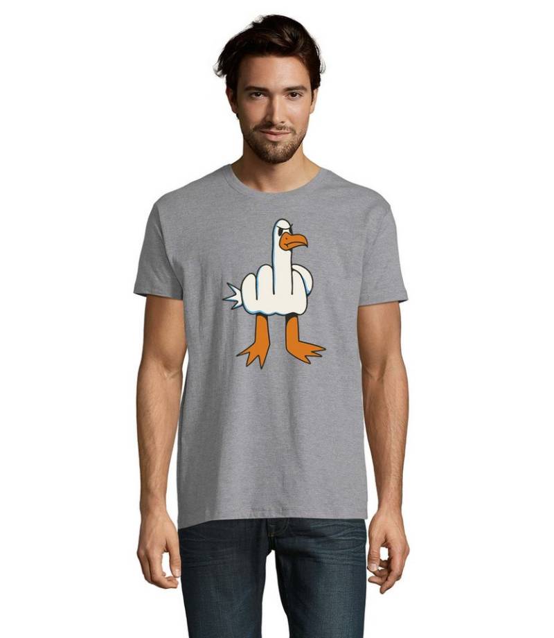 Blondie & Brownie T-Shirt Böse Möwe Hamburg Norsee Finger Herren Fun Vater Motiv von Blondie & Brownie