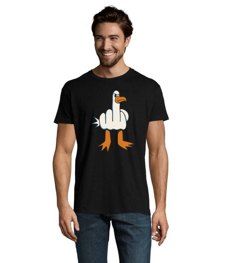 Blondie & Brownie T-Shirt Böse Möwe Hamburg Norsee Finger Herren Fun Vater Motiv von Blondie & Brownie