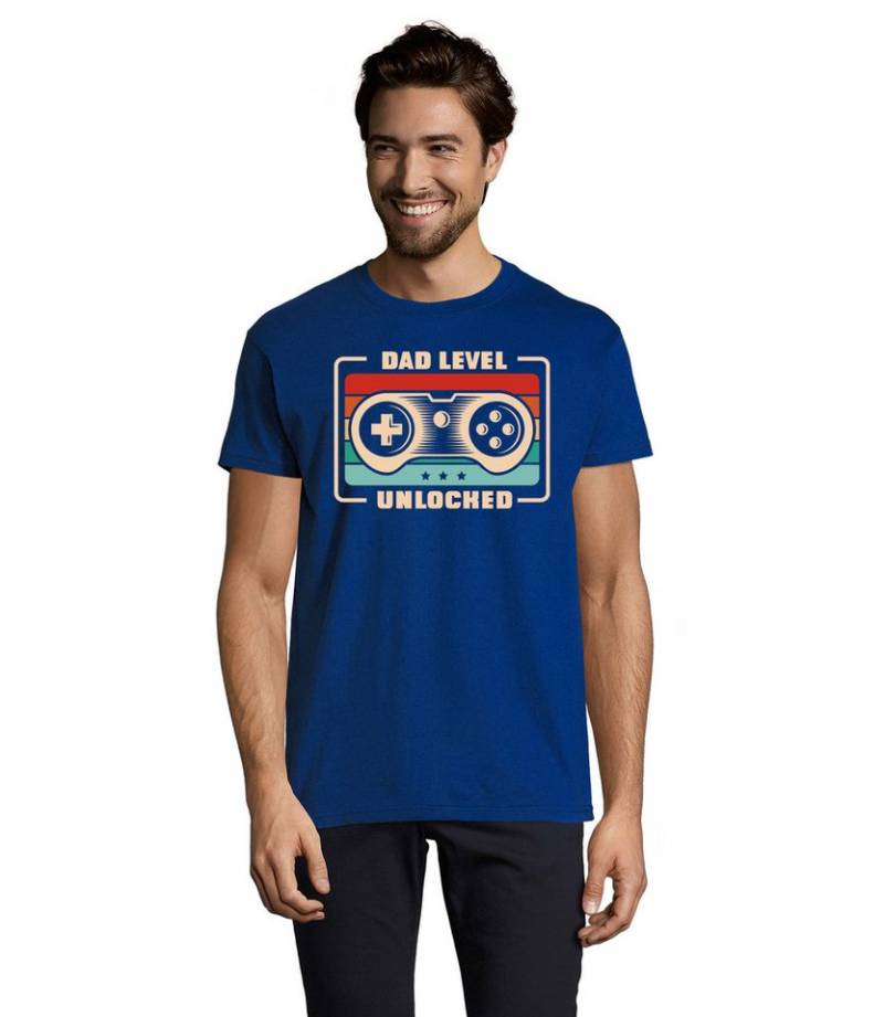 Blondie & Brownie T-Shirt Dad Level Unlocked zum Papa gelevelt Herren Gaming Vater Motiv von Blondie & Brownie