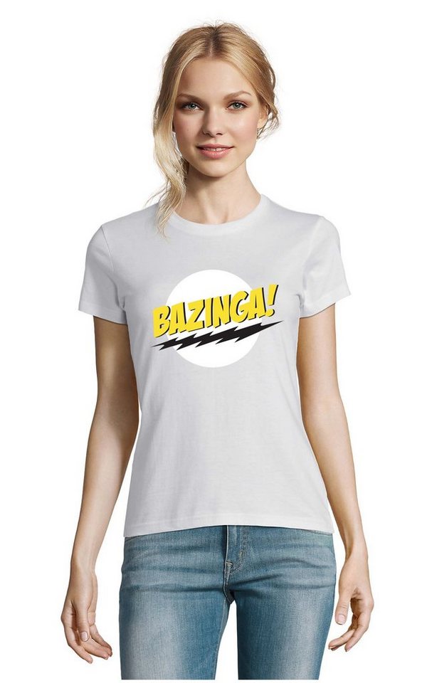 Blondie & Brownie T-Shirt Damen Bazinga Logo Sheldon Big Bang Theorie von Blondie & Brownie