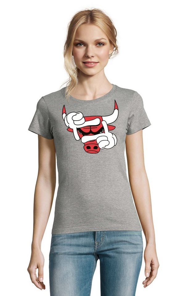 Blondie & Brownie T-Shirt Damen Bulls Eye Auge Stier Bullen Pullover von Blondie & Brownie