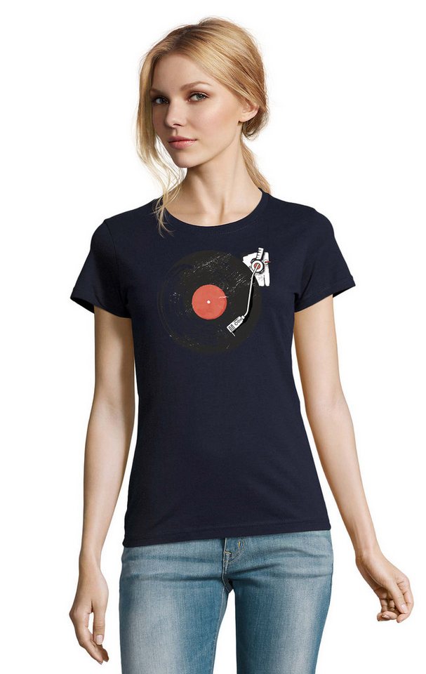 Blondie & Brownie T-Shirt Damen CD Record Schallplatte Spiel Musik Print Motiv in vielen Farben von Blondie & Brownie