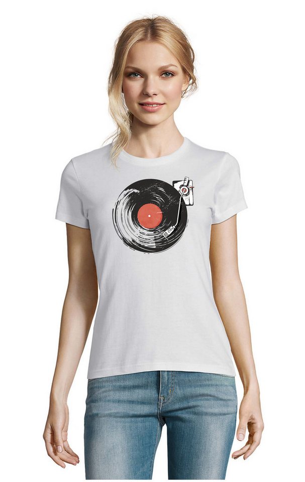Blondie & Brownie T-Shirt Damen CD Record Schallplatte Spiel Musik Print Motiv in vielen Farben von Blondie & Brownie