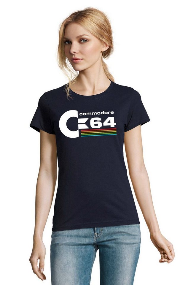 Blondie & Brownie T-Shirt Damen Commodore 64 Konsole Amige Super Retro Konsole von Blondie & Brownie