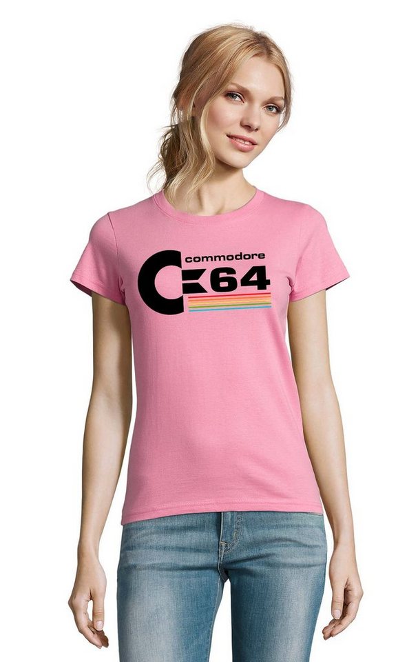 Blondie & Brownie T-Shirt Damen Commodore 64 Konsole Amige Super Retro Konsole von Blondie & Brownie