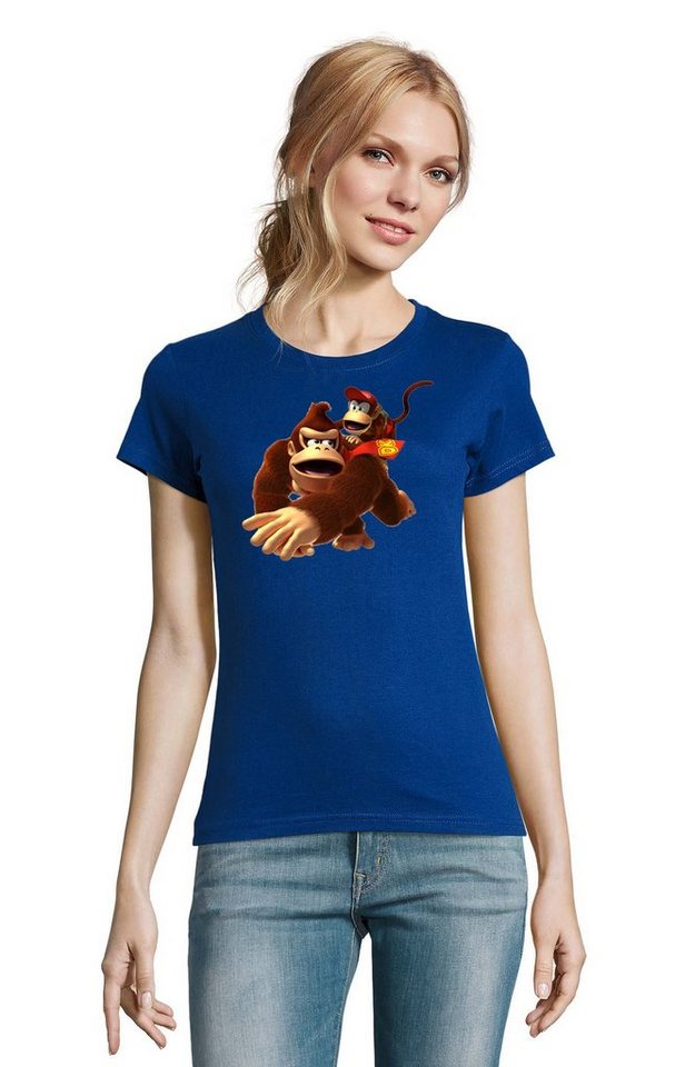 Blondie & Brownie T-Shirt Damen Donkey Diddy Kong Spiele Konsole Nerd Super Retro von Blondie & Brownie