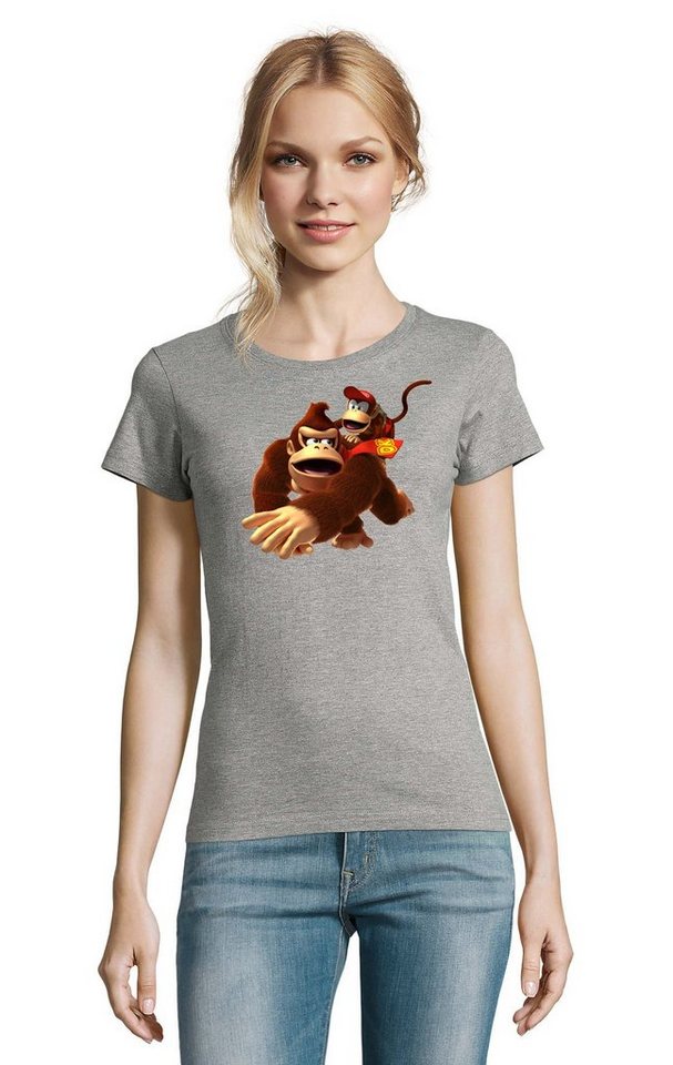 Blondie & Brownie T-Shirt Damen Donkey Diddy Kong Spiele Konsole Nerd Super Retro von Blondie & Brownie