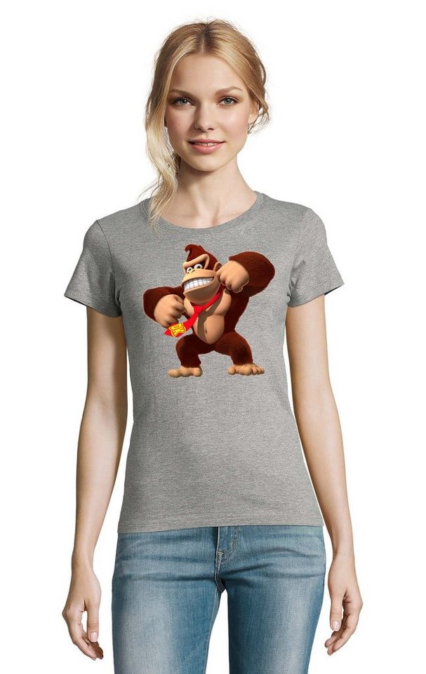 Blondie & Brownie T-Shirt Damen Donkey Kong Gorilla Affe Retro Konsole von Blondie & Brownie