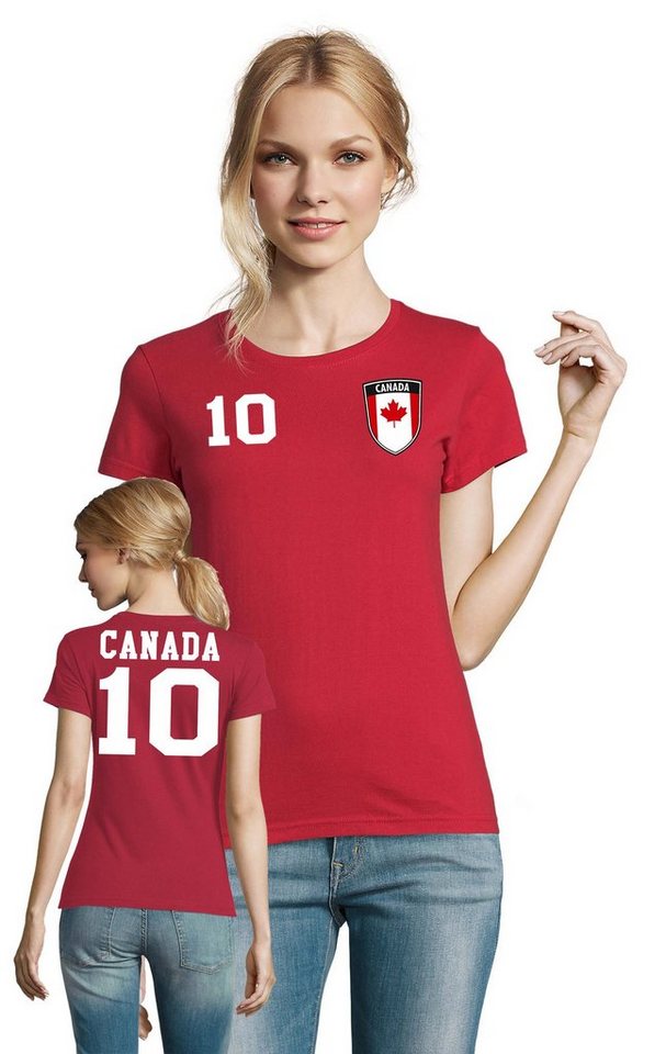 Blondie & Brownie T-Shirt Damen Kanada Amerika Sport Trikot Fußball Football Meister WM Copa von Blondie & Brownie