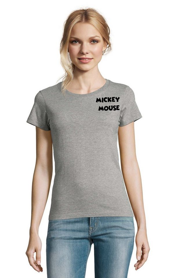 Blondie & Brownie T-Shirt Damen Mickey Mouse Brust Minnie Film Cartoon Zeichentrick Maus von Blondie & Brownie