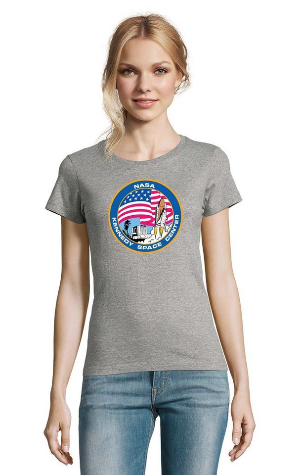 Blondie & Brownie T-Shirt Damen NASA Kennedy Space Center Rakete Sterne Elon X von Blondie & Brownie