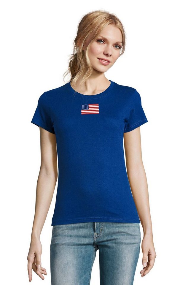 Blondie & Brownie T-Shirt Damen Nartion USA Vereinigte Staaten von Amerika Army Peace Air Force von Blondie & Brownie