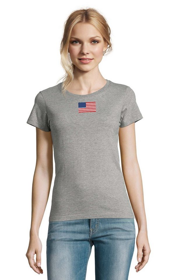 Blondie & Brownie T-Shirt Damen Nartion USA Vereinigte Staaten von Amerika Army Peace Air Force von Blondie & Brownie