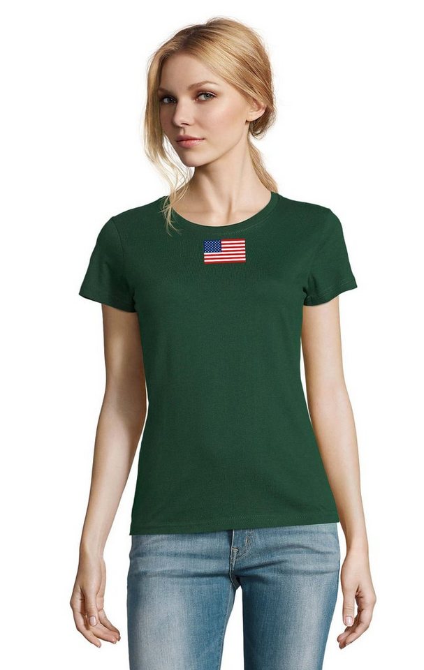 Blondie & Brownie T-Shirt Damen Nartion USA Vereinigte Staaten von Amerika Army Peace Air Force von Blondie & Brownie