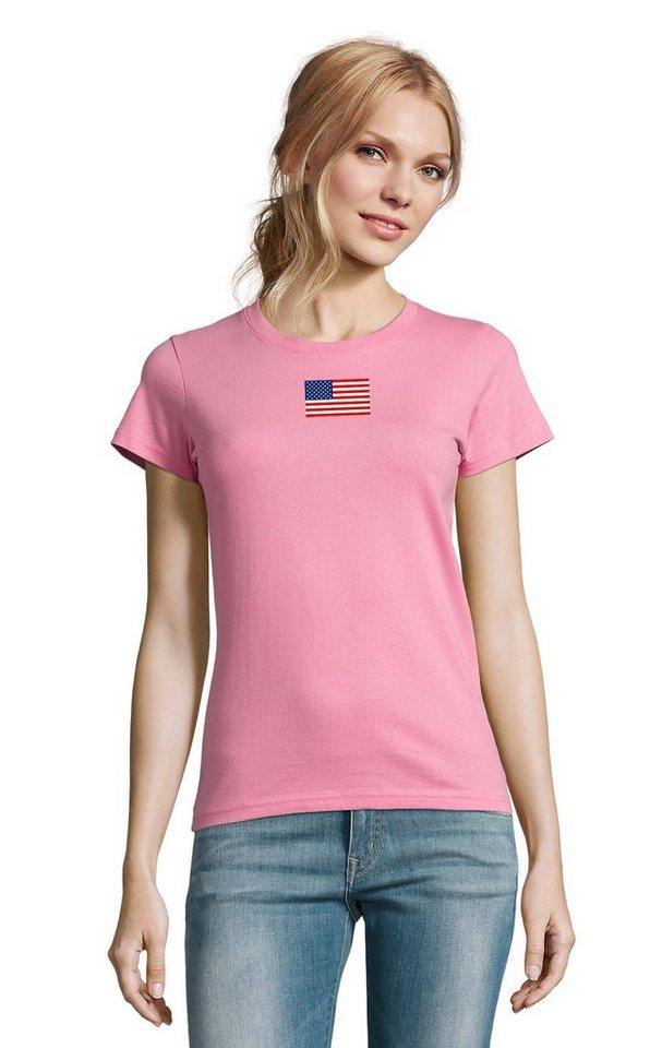 Blondie & Brownie T-Shirt Damen Nartion USA Vereinigte Staaten von Amerika Army Peace Air Force von Blondie & Brownie