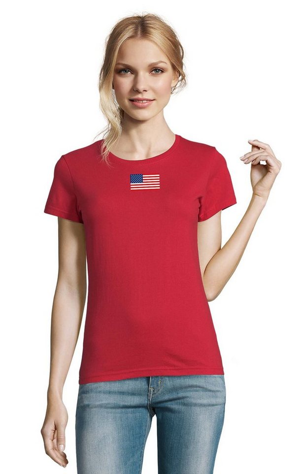 Blondie & Brownie T-Shirt Damen Nartion USA Vereinigte Staaten von Amerika Army Peace Air Force von Blondie & Brownie