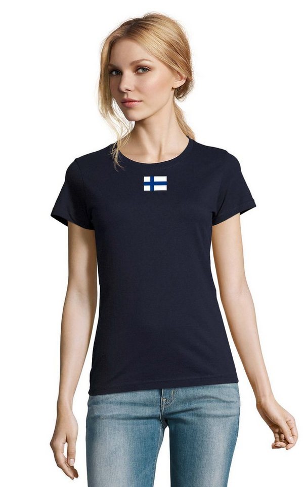 Blondie & Brownie T-Shirt Damen Nation Finnland Finland Ukraine USA Army Armee Nato Peace von Blondie & Brownie