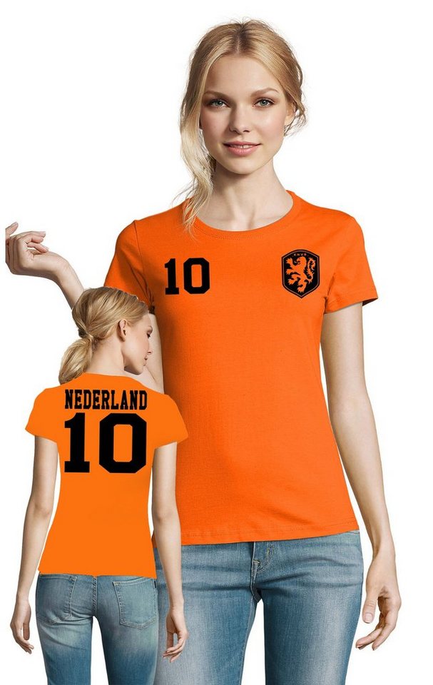 Blondie & Brownie T-Shirt Damen Niederlande Holland Sport Trikot Fußball Meister WM EM von Blondie & Brownie