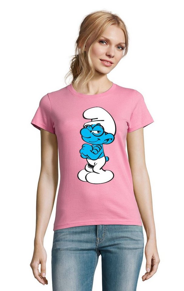 Blondie & Brownie T-Shirt Damen Schlaubi Schlumpf Schlümpfe Schlumpfine von Blondie & Brownie