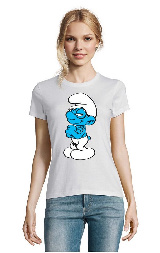 Blondie & Brownie T-Shirt Damen Schlaubi Schlumpf Schlümpfe Schlumpfine von Blondie & Brownie