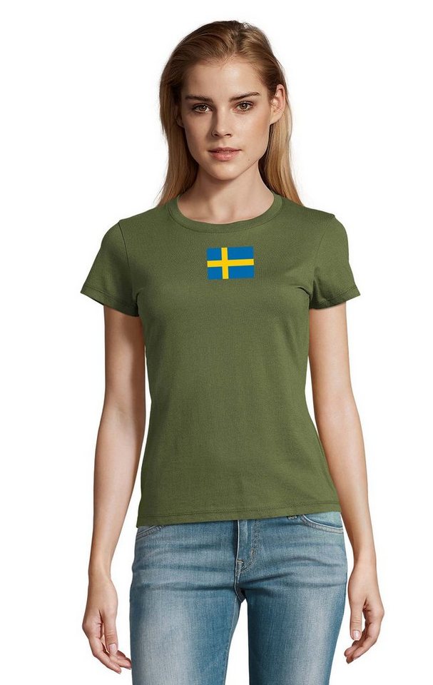 Blondie & Brownie T-Shirt Damen Schweden Ukraine USA Army Armee Nato Peace Air Force von Blondie & Brownie