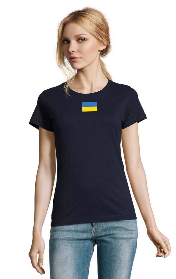 Blondie & Brownie T-Shirt Damen Selenskyj Kreuz Ukraine Ukraine Nato Peace Print von Blondie & Brownie