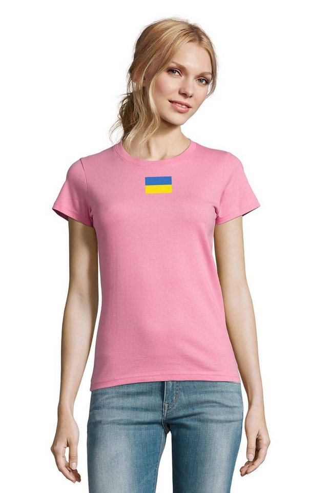 Blondie & Brownie T-Shirt Damen Selenskyj Kreuz Ukraine Ukraine Nato Peace Print von Blondie & Brownie