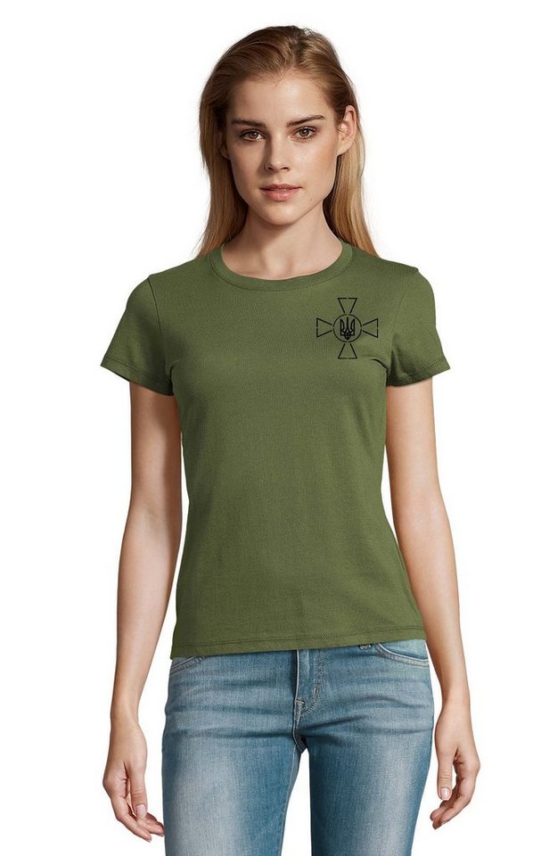 Blondie & Brownie T-Shirt Damen Selenskyj kreuz Ukraine Army Ukraina Armee Nato Peace Print Blondie & Brownie T-Shirt Damen Selenskyj kreuz Ukraine Army Ukraina Armee Nato Peace Print von Blondie & Brownie