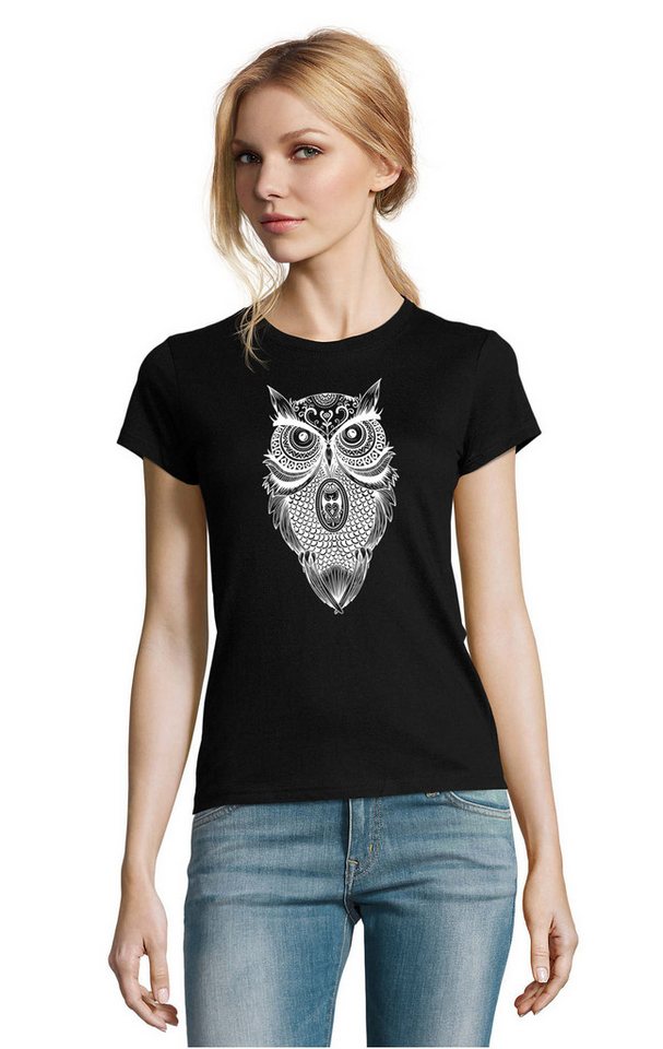 Blondie & Brownie T-Shirt Damen Süße Fun Mandala Eule Ruhe Weisheit Print Motiv in vielen Farben Blondie & Brownie T-Shirt Damen Süße Fun Mandala Eule Ruhe Weisheit Print Motiv in vielen Farben von Blondie & Brownie