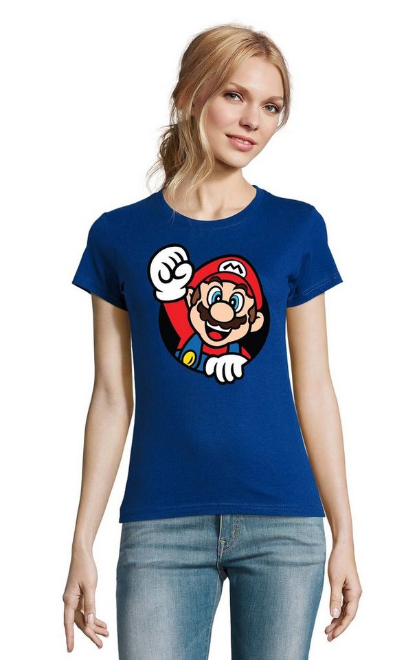 Blondie & Brownie T-Shirt Damen Super Mario Faust Nerd Konsole Gaming Spiel Retro von Blondie & Brownie