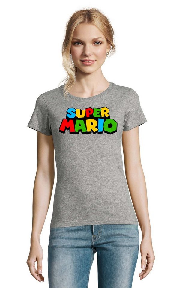 Blondie & Brownie T-Shirt Damen Super Mario Retro Gamer Gaming Konsole Spiele von Blondie & Brownie