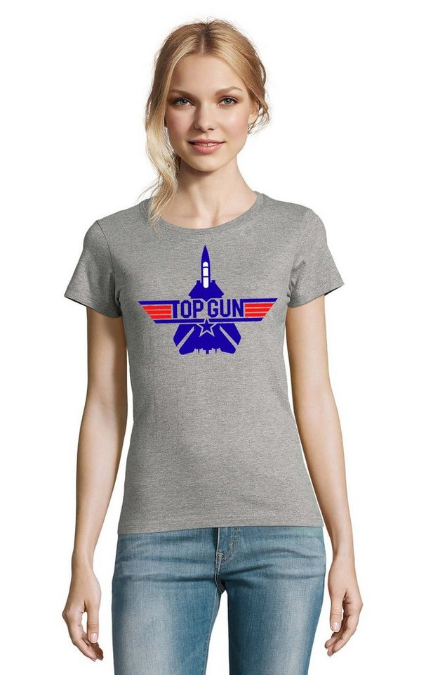 Blondie & Brownie T-Shirt Damen Top Gun F-14 Tomcat 80s 90s Vintage Film Kino Maverick von Blondie & Brownie