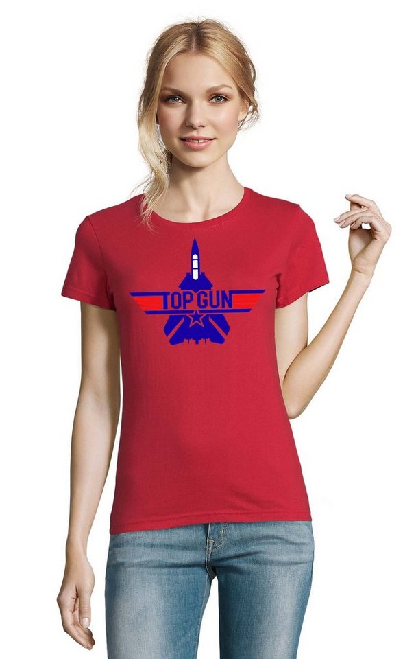 Blondie & Brownie T-Shirt Damen Top Gun F-14 Tomcat 80s 90s Vintage Film Kino Maverick von Blondie & Brownie