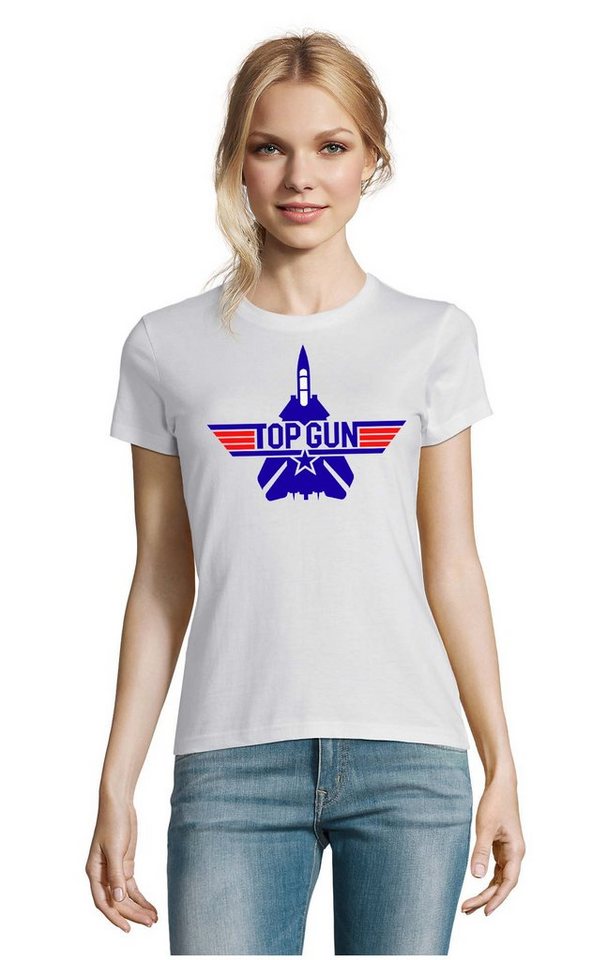 Blondie & Brownie T-Shirt Damen Top Gun F-14 Tomcat 80s 90s Vintage Film Kino Maverick von Blondie & Brownie