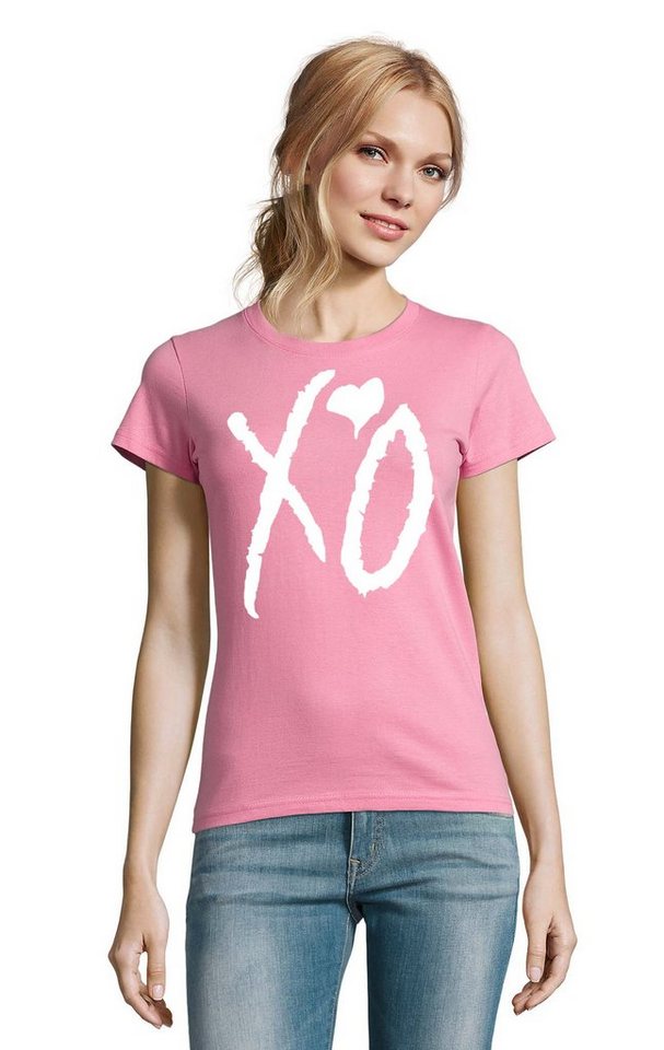 Blondie & Brownie T-Shirt Damen XO Kisses Hugs Weeknd Starboy Musik Fan Festival von Blondie & Brownie