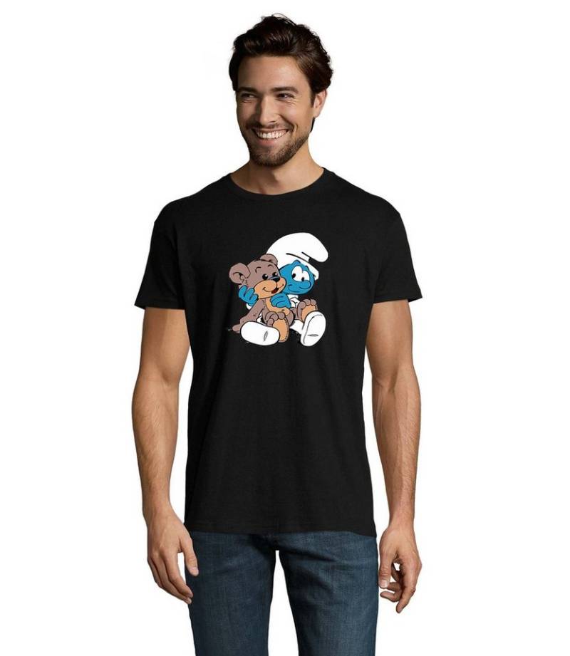Blondie & Brownie T-Shirt Herren Babyschlumpf Schlümpfe Serie Teddybär Teddy Bär Schlumpf von Blondie & Brownie