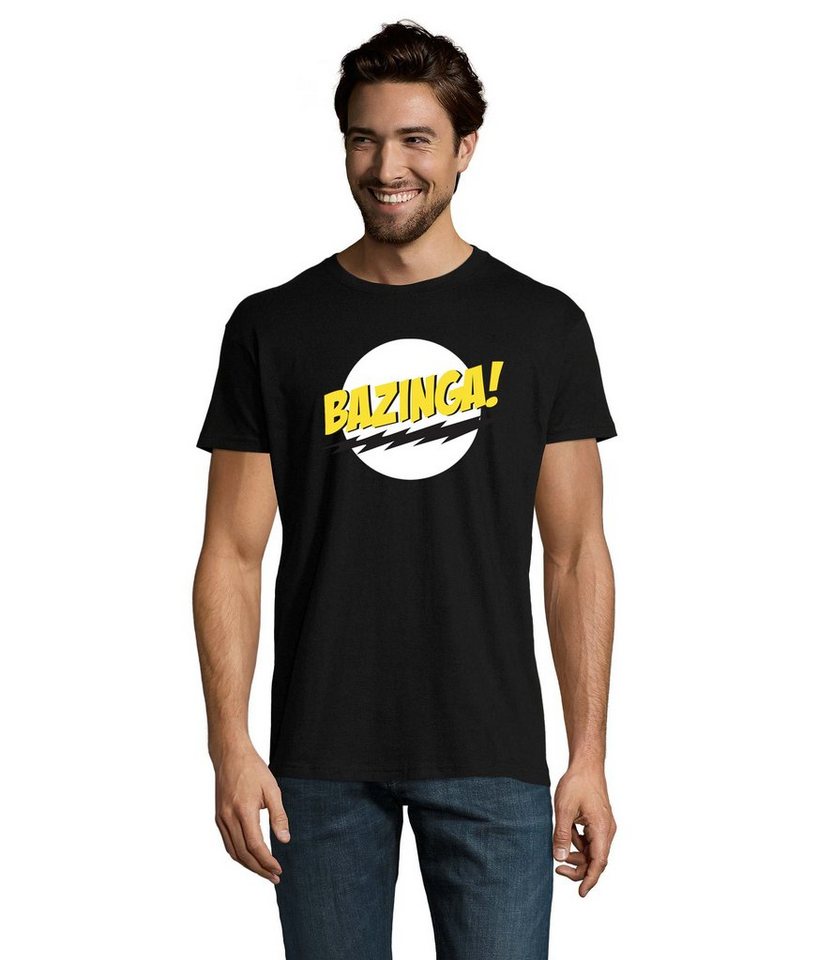 Blondie & Brownie T-Shirt Herren Bazinga Logo Sheldon Big Bang Theorie von Blondie & Brownie