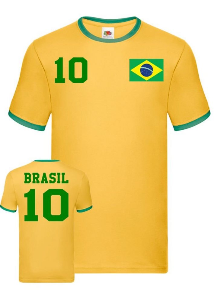 Blondie & Brownie T-Shirt Herren Brasilien Sport Trikot Fußball Weltmeister WM Copa America von Blondie & Brownie