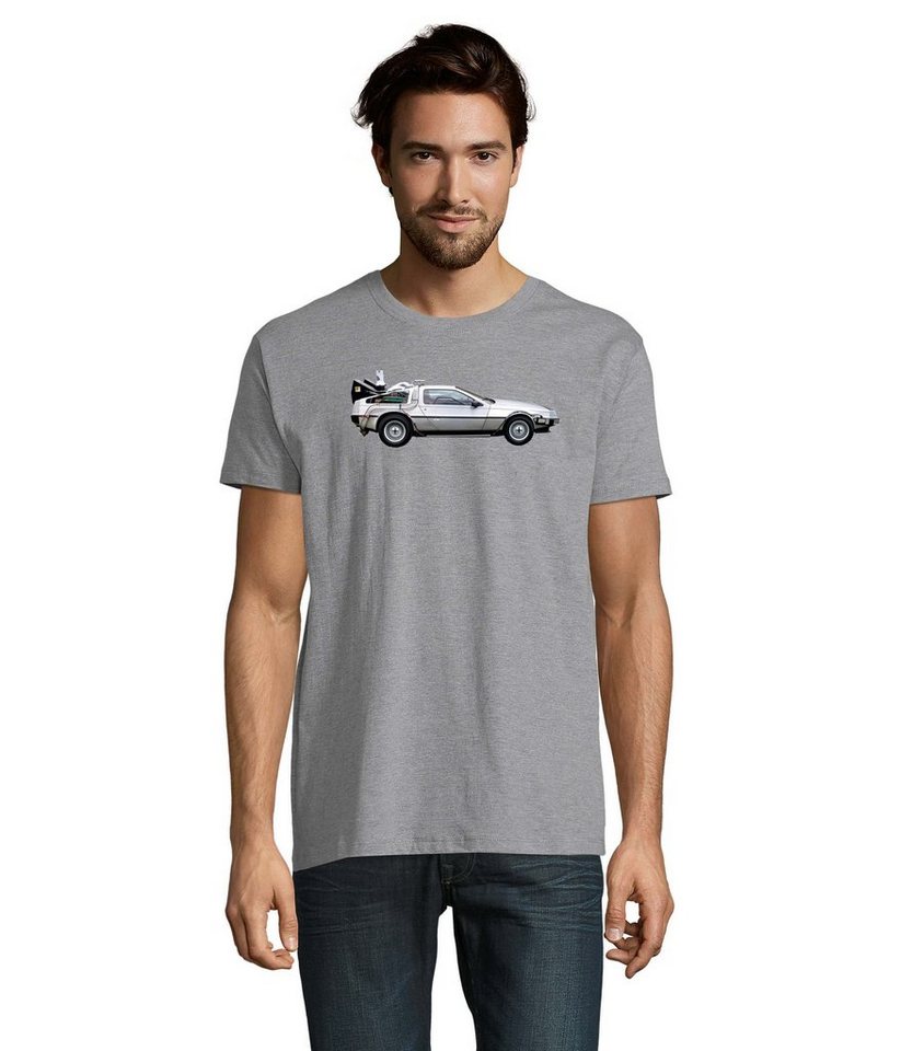 Blondie & Brownie T-Shirt Herren Delorean Auto Zukunftsreise Zukunft Zeitmaschine von Blondie & Brownie