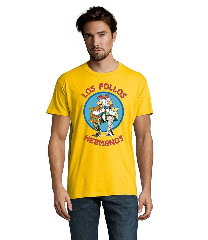 Blondie & Brownie T-Shirt Herren Los Pollos Hermanos Saul Logo Print von Blondie & Brownie