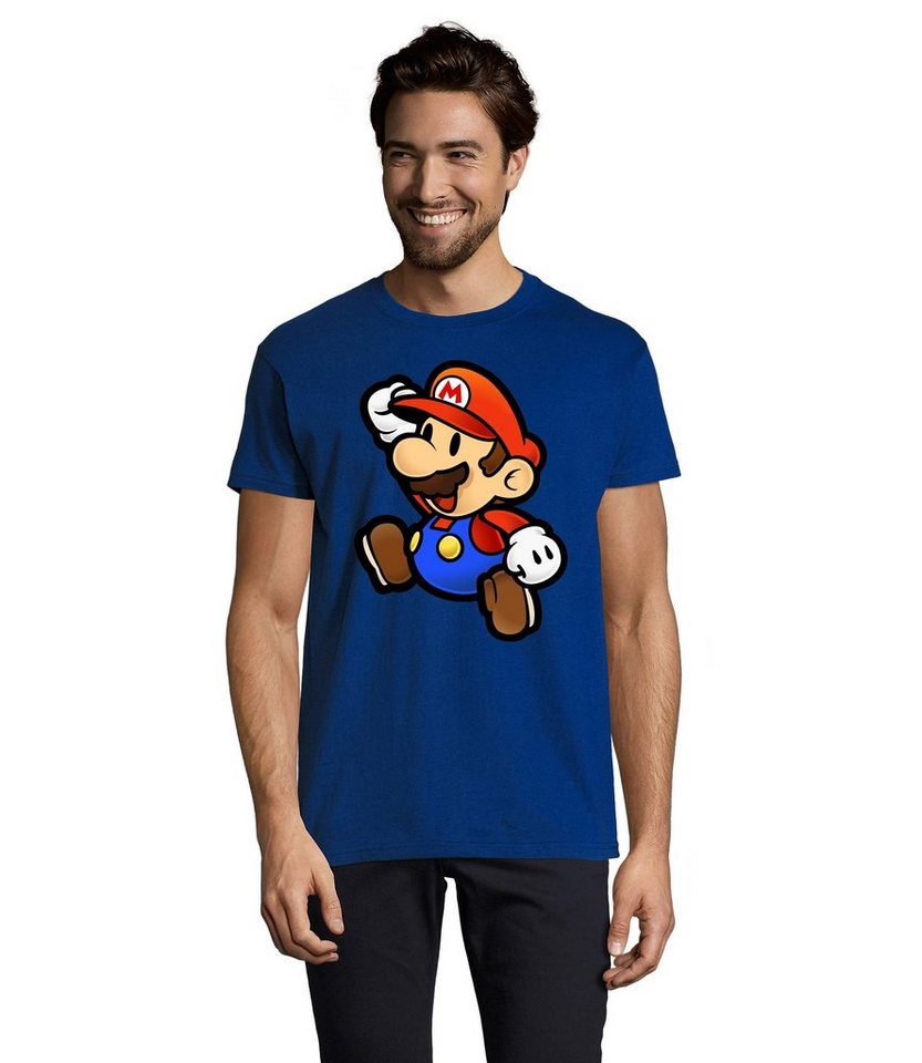 Blondie & Brownie T-Shirt Herren Mario Retro Konsole Gaming Luigi Yoshi Super von Blondie & Brownie