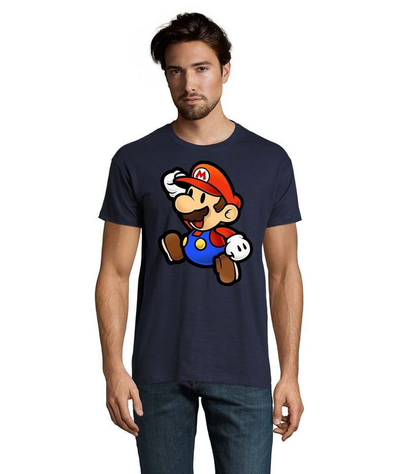 Blondie & Brownie T-Shirt Herren Mario Retro Konsole Gaming Luigi Yoshi Super von Blondie & Brownie